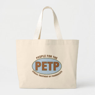 おもしろい薬剤師ギフトユニーク「PETP」設計 ラージトートバッグ
