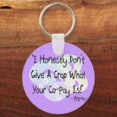 おもしろい薬剤師ギフト与えは嫌！ キーホルダー (正面)