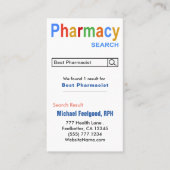 おもしろい薬剤師広告の名刺 名刺 (正面)