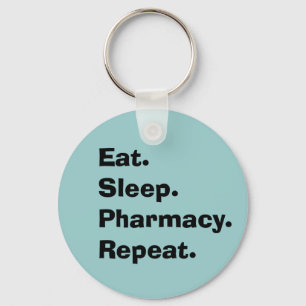 おもしろい薬局キーチェーン食べ「Sleep, Pharmacy」 キーホルダー