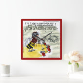 おもしろい虫のナイトクラブ歌手の壁時計 スクエア壁時計 (ホーム)