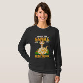 おもしろい蛇が私の宿題の食べPythonをごめんね Tシャツ (正面フル)
