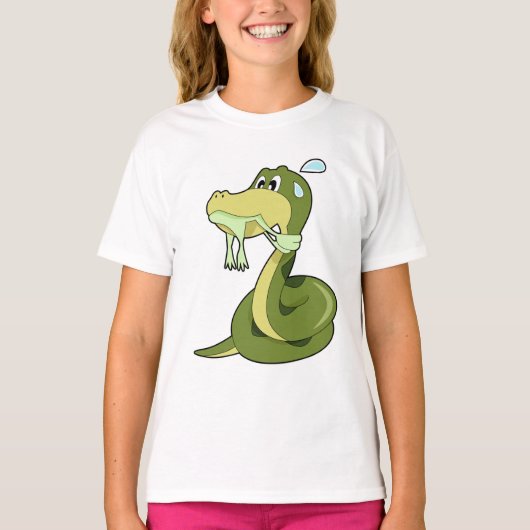おもしろい蛇 Tシャツ (正面)
