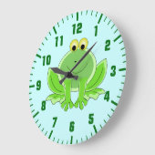 おもしろい蛙 ラージ壁時計 (傾斜)