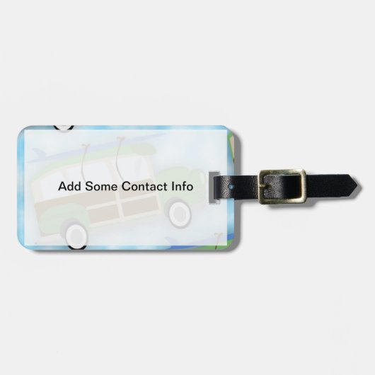 おもしろい行き先マンガのフラッシュバックおもしろい ラゲッジタグ (正面横)