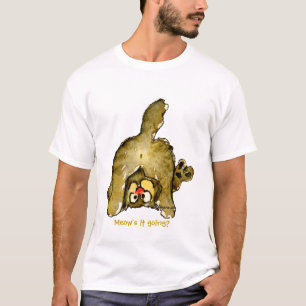 おもしろい行く漫画猫の猫の鳴き声のそれか。 Tシャツ