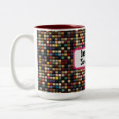 おもしろい裁縫カラフルのスレッド名 ツートーンマグカップ (左)