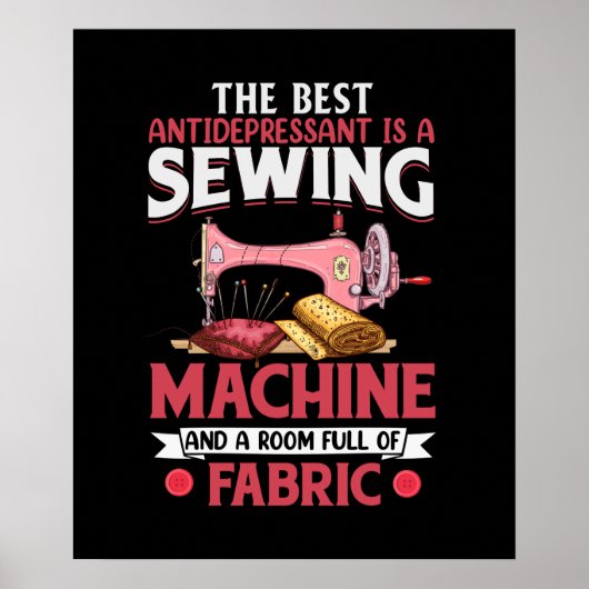おもしろい裁縫ワードアートポスター ポスター (正面)