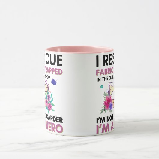 おもしろい裁縫引用文ヴィンテージフローラ裁縫機 マグカップ (中央)