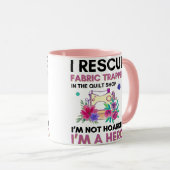 おもしろい裁縫引用文ヴィンテージフローラ裁縫機 マグカップ (正面右)