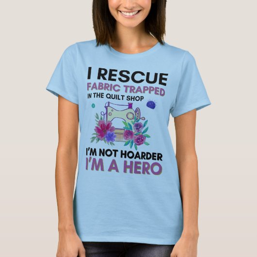 おもしろい裁縫引用文ヴィンテージフローラ裁縫機 Tシャツ (正面)