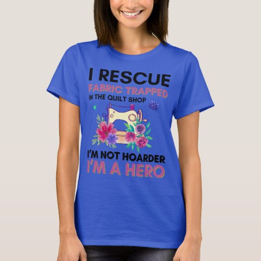 おもしろい裁縫引用文ヴィンテージフローラ裁縫機 Tシャツ (正面)