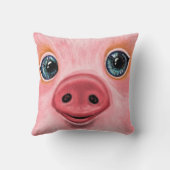 おもしろい装飾用クッションピンクベビーピグ – スマイル クッション (裏面)