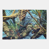 おもしろい装飾用パインコーン キッチンタオル (横)