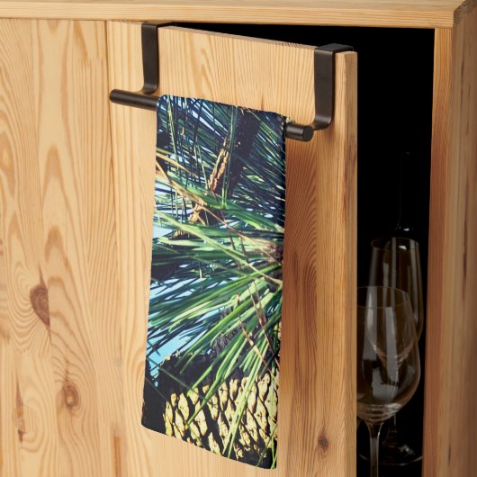 おもしろい装飾用パインコーン キッチンタオル (三つ折り)