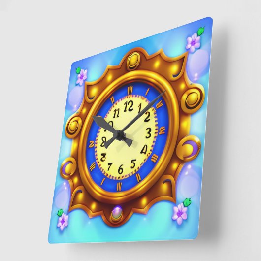 おもしろい装飾 スクエア壁時計 (傾斜)