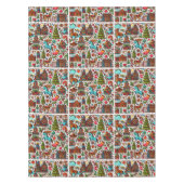 おもしろい西パターンクリスマスレッド テーブルクロス (正面)