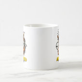 おもしろい見て信じもら気が立つ コーヒーマグカップ (中央)