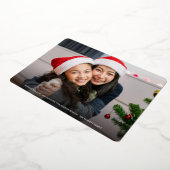 おもしろい見るUs Christmas Full Photo |緑 箔シーズンカード (回転した状態)