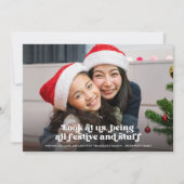 おもしろい見るUs Christmas Full Photo |赤 シーズンカード (正面)