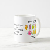 おもしろい親から親に向かって最初の日だ コーヒーマグカップ (正面右)