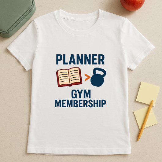 おもしろい親スクールシャツ；プランナー>ジム会員 Tシャツ