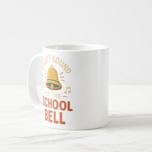 おもしろい親マグカップ；学校の鐘の甘い音 コーヒーマグカップ (正面左)
