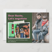 おもしろい親愛クリスマスよくはしゃぐカード シーズンカード (正面)