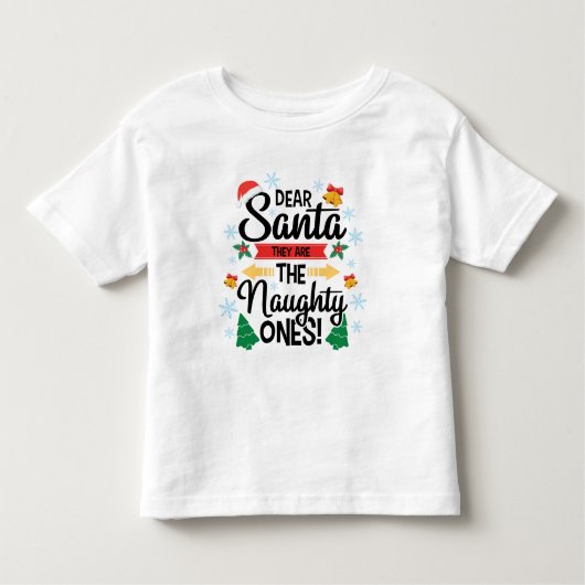おもしろい親愛サンタ彼らは一ついけなのクリスマス トドラーTシャツ (正面)