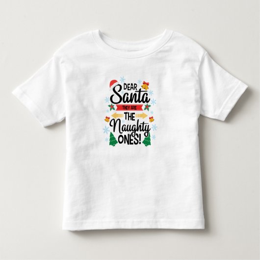 おもしろい親愛サンタ彼らは一ついけなのクリスマス トドラーTシャツ (正面)