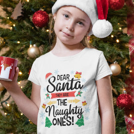 おもしろい親愛サンタ彼らは一ついけなのクリスマス Tシャツ