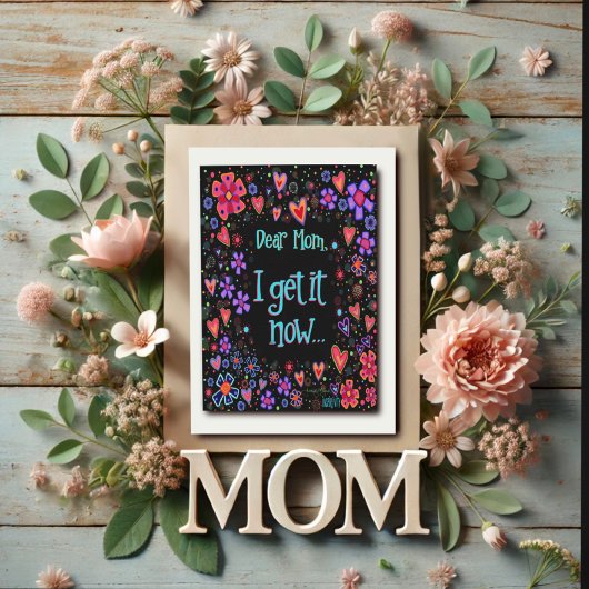 おもしろい親愛フローラマおもしろいム引用文マザーズデイ カード