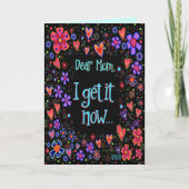 おもしろい親愛フローラマおもしろいム引用文マザーズデイ カード (正面)