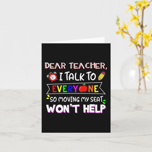 おもしろい親愛先生私は皆に話す移動シートWo カード (黄色い花)