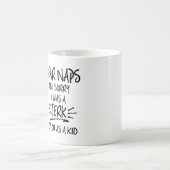 おもしろい親愛昼寝引用文 コーヒーマグカップ (中央)