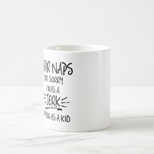 おもしろい親愛昼寝引用文 コーヒーマグカップ (中央)