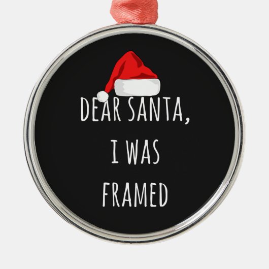 おもしろい親愛Santa Iはクリスマスに飾られおもしろいた メタルオーナメント (正面)