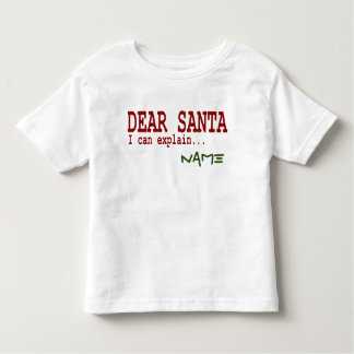 おもしろい親愛Santa I Can Explain Christmas Red トドラーTシャツ