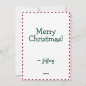 おもしろい親愛Santa In My Defense Christmas Greeting シーズンカード (裏面)