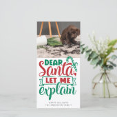 おもしろい親愛Santa Let Me Explain Photo シーズンカード (スタンド正面)