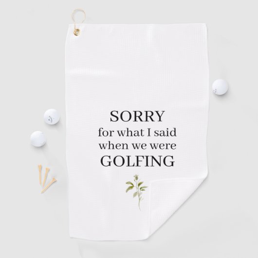 おもしろい言った事を謝おもしろいる ゴルフタオル (インサイチュ)