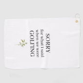 おもしろい言った事を謝おもしろいる ゴルフタオル (横)