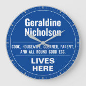 おもしろい記念スタイル壁プラーク大時計 ラージ壁時計 (正面)