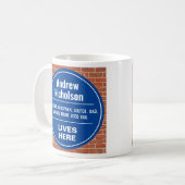 おもしろい記念スタイル壁プラーク珈琲マグカップ コーヒーマグカップ (正面左)