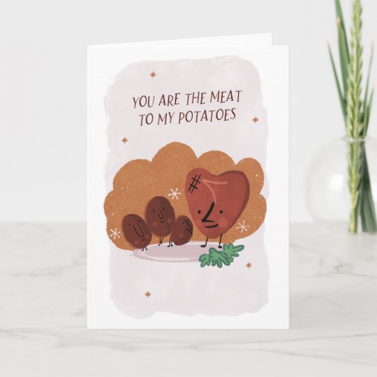 おもしろい記念日またはバレンタインのカード、レトロデザイン カード (正面)