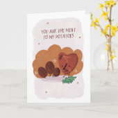 おもしろい記念日またはバレンタインのカード、レトロデザイン カード (黄色い花)