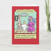 おもしろい記念日カード:座席を上げる カード (正面)