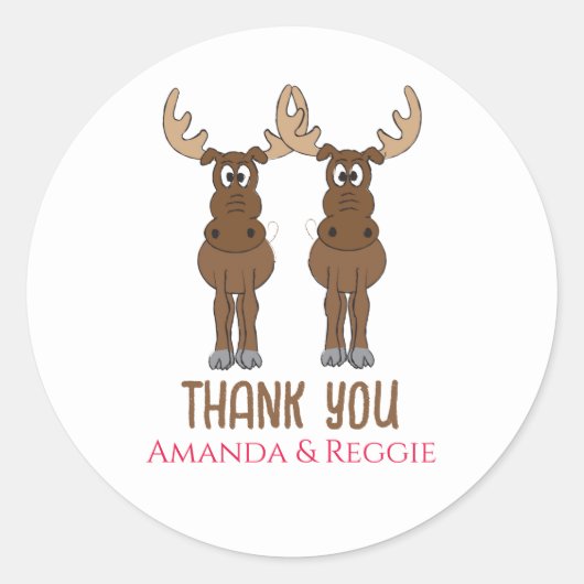 おもしろい記念日パーティーキュートサンキューマウス ラウンドシール (正面)