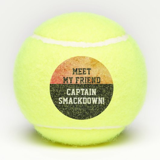 おもしろい話のSmackdownの競争のゲーム・ボールを平手で打って下さい テニスボール (裏面)