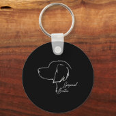 おもしろい誇りを持ったEpagneul Bretonプロフィール キーホルダー (正面)